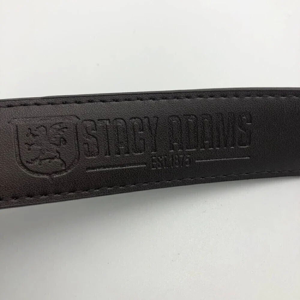Stacy Adams Men's Burgundy Brown Geniune Leather Belt 46 Inch